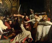 John Opie The Murder of Rizzio, by John Opie oil painting on canvas